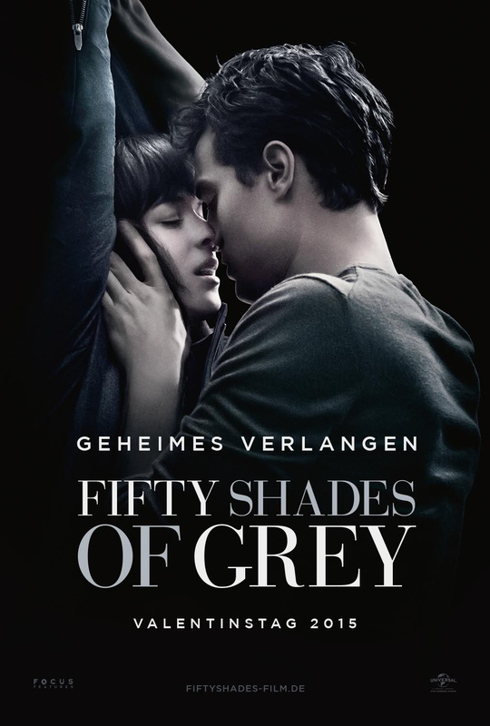Filmplakat für Fifty Shades of Grey mit Christian Grey und Anastasia Steele